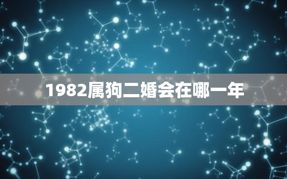 1982属狗二婚会在哪一年，1982的狗一生婚姻状况