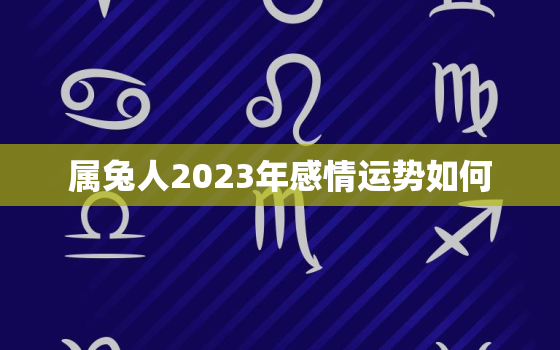 属兔人2023年感情运势如何，2023年属兔人的感情和婚姻