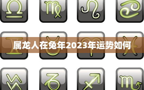 属龙人在兔年2023年运势如何，属龙人兔年运势2023运势详解