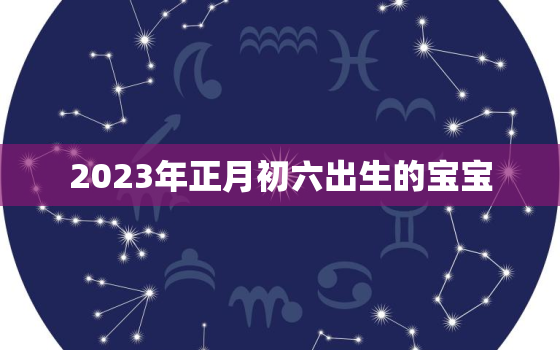 2023年正月初六出生的宝宝，2023年正月初六出生的宝宝属什么