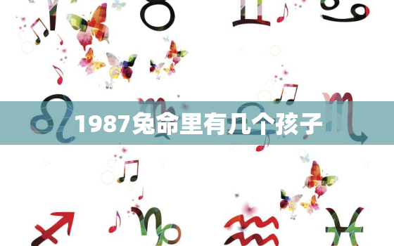 1987兔命里有几个孩子，1987兔命里有几段婚姻