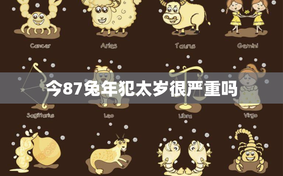 今87兔年犯太岁很严重吗，2020年87年兔犯太岁怎么办