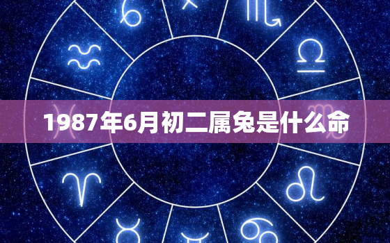 1987年6月初二属兔是什么命，1987年6月初二属兔是什么命人