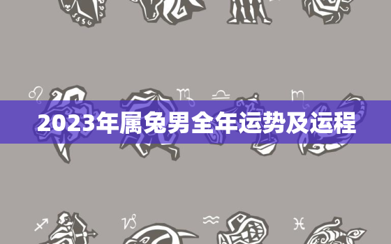 2023年属兔男全年运势及运程，2023年属兔男的是什么命