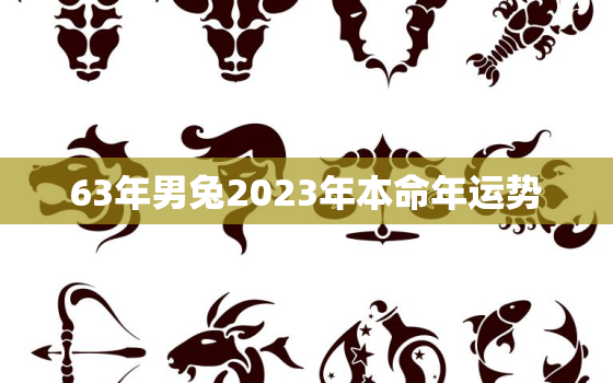 63年男兔2023年本命年运势，63年属兔人2022年运势