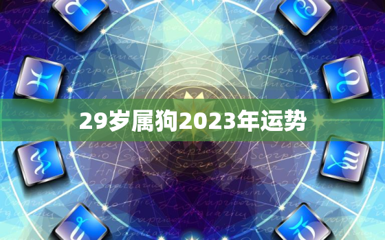 29岁属狗2023年运势，属狗2023年运势
