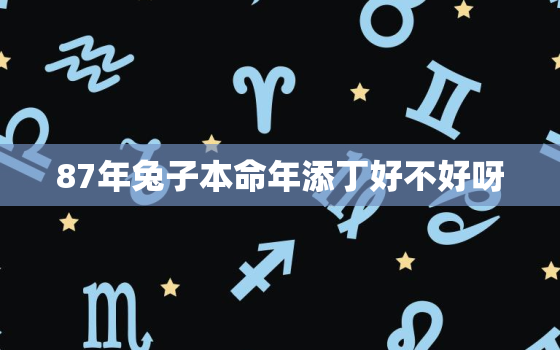 87年兔子本命年添丁好不好呀，87年兔适合哪年添丁