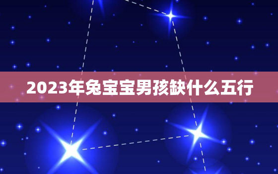 2023年兔宝宝男孩缺什么五行，2023年兔年男孩是什么命