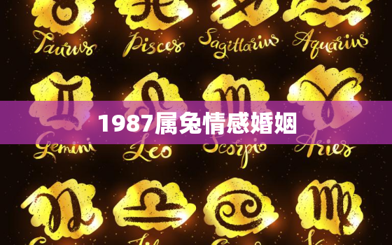 1987属兔情感婚姻，属兔1987年女孩命运