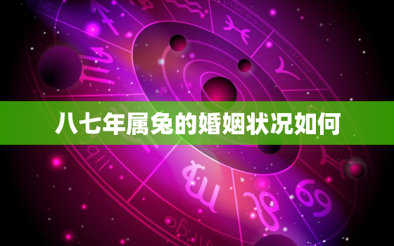 八七年属兔的婚姻状况如何，八七年属兔的婚姻状况如何呢