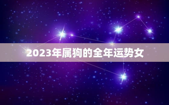 2023年属狗的全年运势女，2023属狗人的全年运势女性