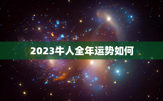 2023牛人全年运势如何，2023牛人全年运势如何看