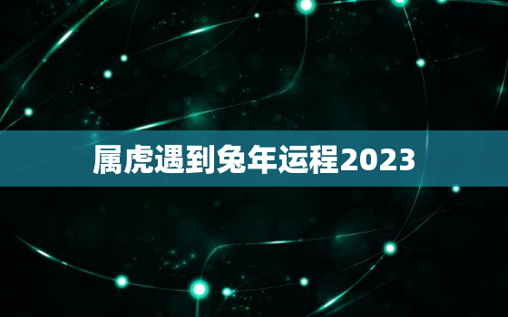 属虎遇到兔年运程2023，属虎人遇兔年