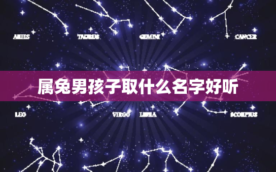 属兔男孩子取什么名字好听，属兔的男孩子取什么名字好