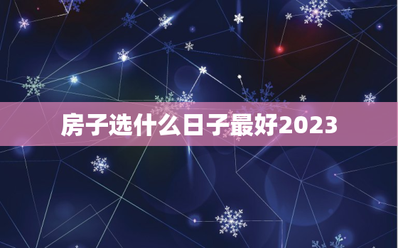 房子选什么日子最好2023，选进新房好日子