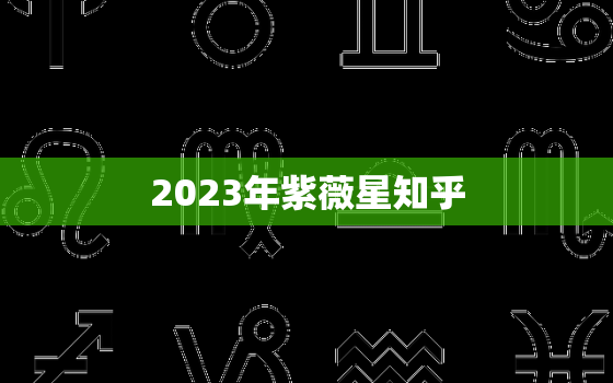 2023年紫薇星知乎，2023
星是lh的正缘