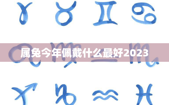 属兔今年佩戴什么最好2023，属兔今年佩戴什么最好2023年运势