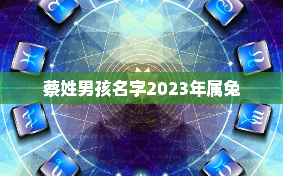 蔡姓男孩名字2023年属兔，蔡姓男孩子取名字大全