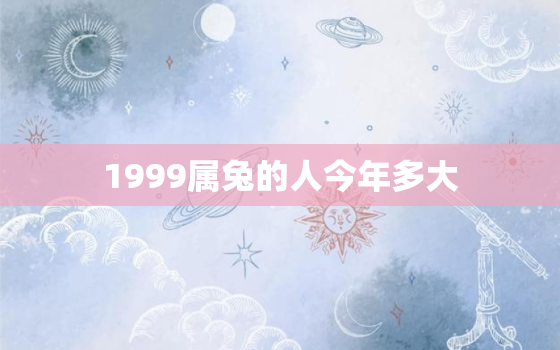 1999属兔的人今年多大，1999属兔的人今年多大年龄