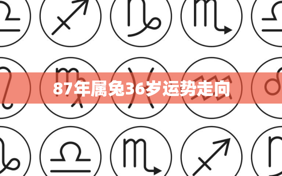 87年属兔36岁运势走向，1987年属兔男2023年全年运势