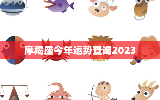 摩羯座今年运势查询2023，摩羯座202年运势
