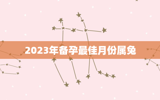 2023年备孕最佳月份属兔，2023年兔宝宝备孕最佳时间表