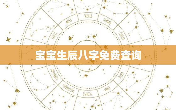 宝宝生辰八字免费查询，
生辰八字查询免费