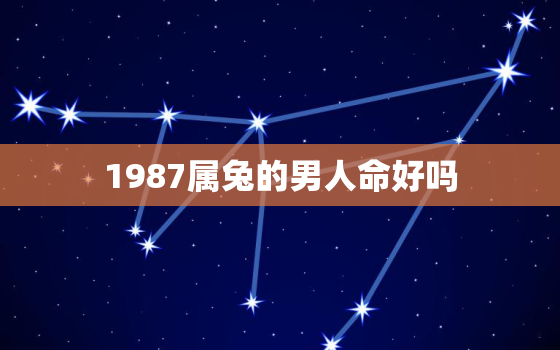 1987属兔的男人命好吗，1987属兔的男人命好吗婚姻如何