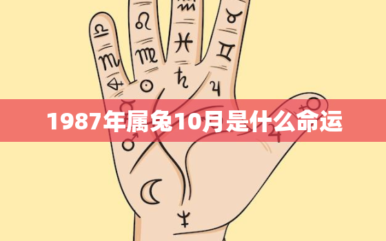 1987年属兔10月是什么命运，1987年十月属兔是什么命