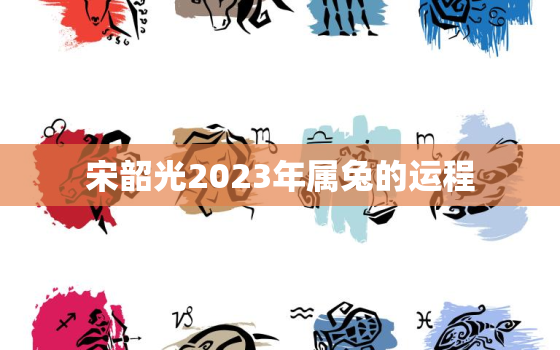 宋韶光2023年属兔的运程，2023年属兔人运气