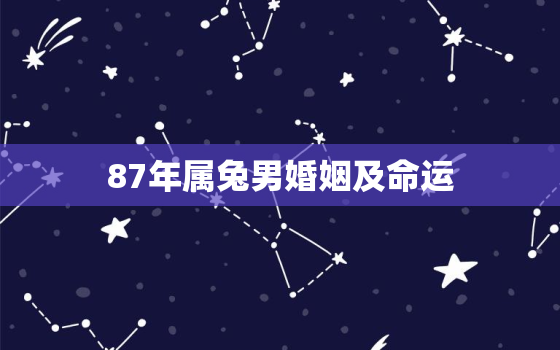 87年属兔男婚姻及命运，87年属兔男的婚姻与命运