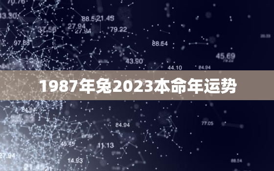 1987年兔2023本命年运势，1987年2023年属兔本命年运势