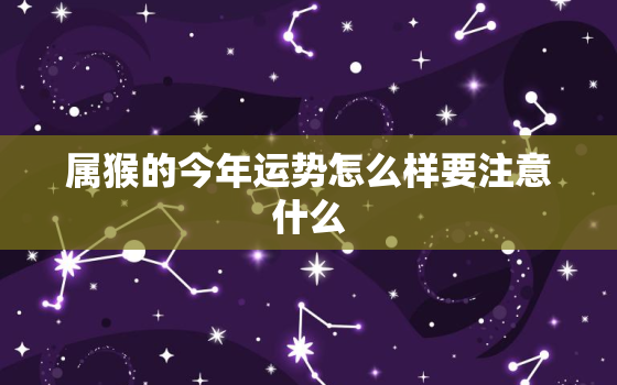 属猴的今年运势怎么样要注意什么，属猴今年运势2021年运势如好不好