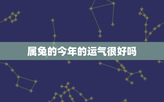 属兔的今年的运气很好吗，属兔的今年运气好不