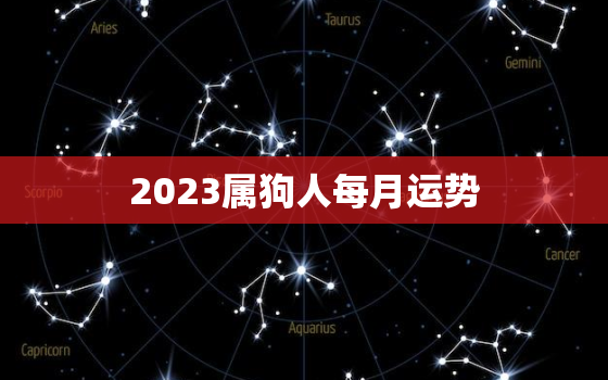 2023属狗人每月运势，2023属狗运势查询