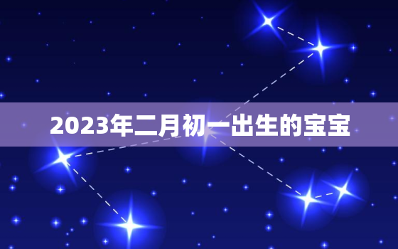 2023年二月初一出生的宝宝，2023年农历二月初一