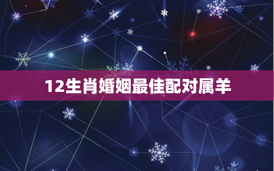 12生肖婚姻最佳配对属羊，十二生肖排序属羊最佳配偶