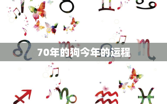 70年的狗今年的运程，70年的狗今年运气如何