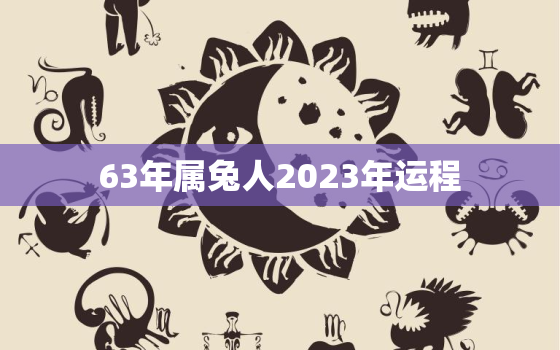 63年属兔人2023年运程，63年兔2o21年运势