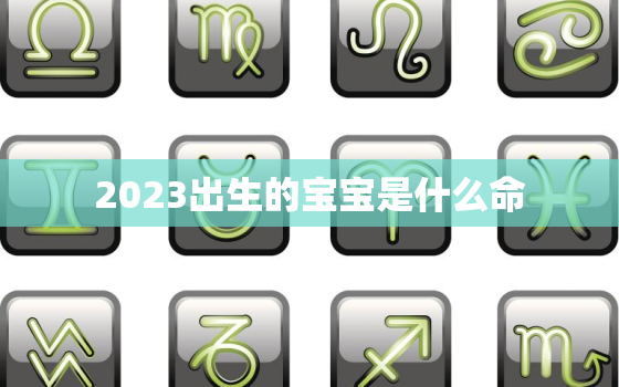 2023出生的宝宝是什么命，2023年农历4月出生的宝宝是什么命