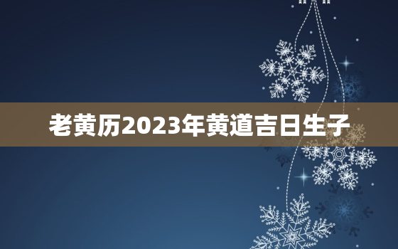 老黄历2023年黄道吉日生子，2021年老黄历生子吉日