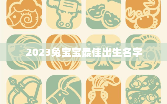 2023兔宝宝最佳出生名字，2023兔宝宝一月到二月取名