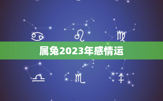 属兔2023年感情运，2023年属兔人的感情和婚姻