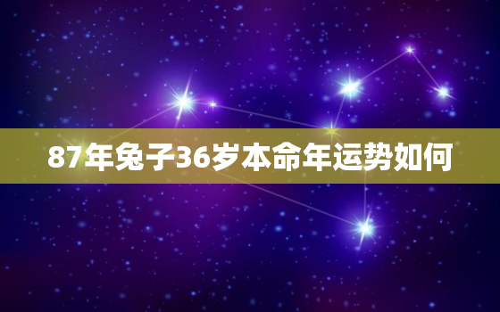 87年兔子36岁本命年运势如何，87年的兔本命哪年