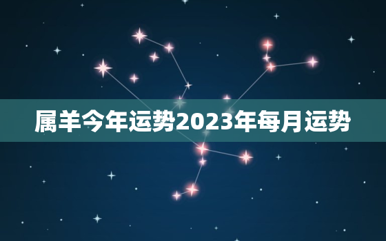 属羊今年运势2023年每月运势，属羊今年运势2023年每月运势如何