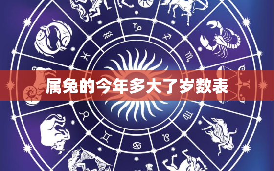 属兔的今年多大了岁数表，属兔的今年多大年龄了?