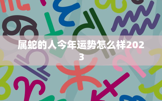 属蛇的人今年运势怎么样2023，属蛇的人今年运势怎么样,2020年