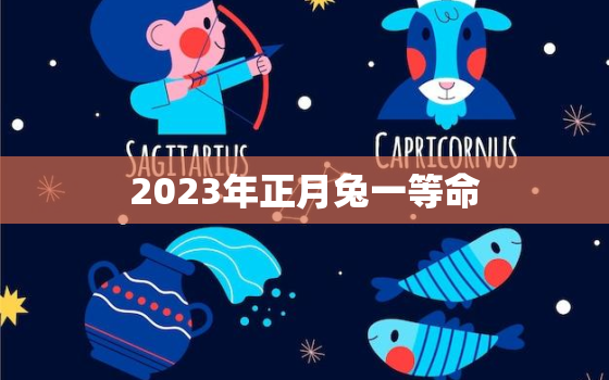 2023年正月兔一等命，2023年生孩子吉日吉时