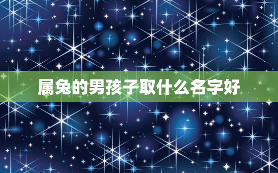 属兔的男孩子取什么名字好，2023属兔的男孩子取什么名字好