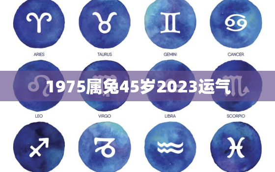 1975属兔45岁2023运气，75属兔2023年运势